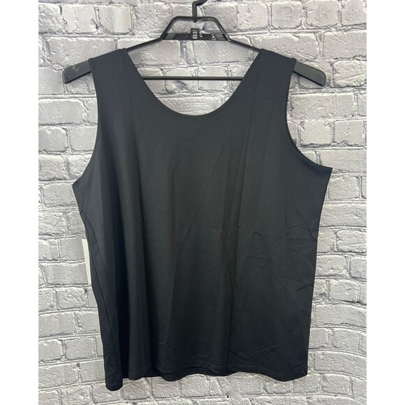 Chico's Microfiber Contemporary Tank Top Size 4 XXL Black NEW - Picture 2 of 5